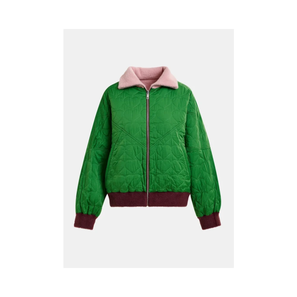 Essentiel Antwerp Omkeerbare Oversized Hart Gewatteerde Jas Multicolor Dames