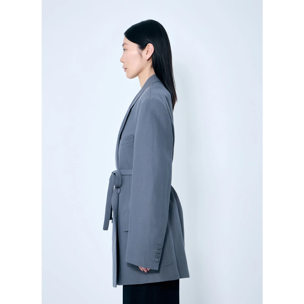 Dries Van Noten Wolblend Double-Breasted Blazer Gray Dames
