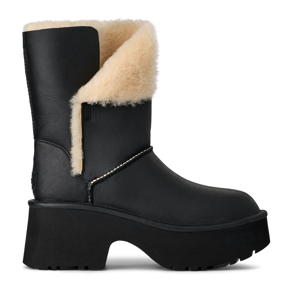 Ugg Black Winter Boots, Female, 6 Uk, W New Heights Cuff L