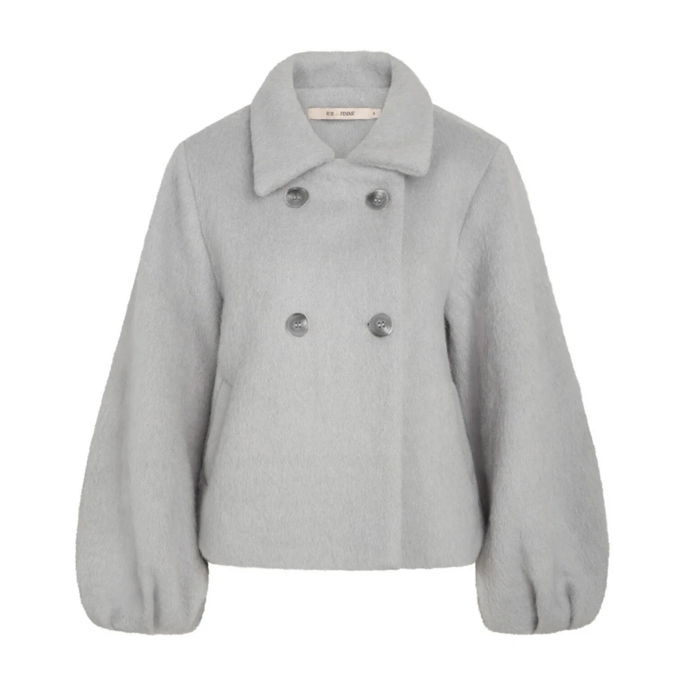 RUE de Femme Elegante A-lijn Stone Grey Jas Gray Dames