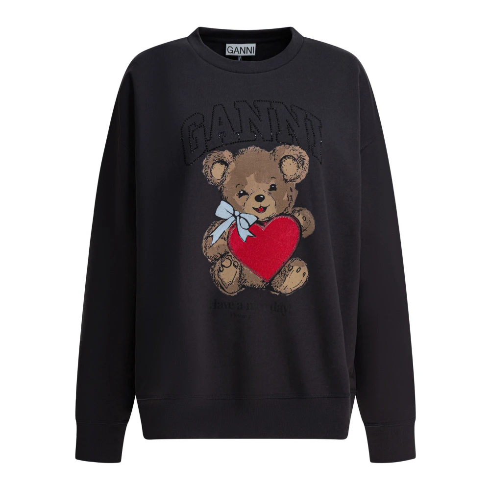 Ganni Women's Black Bear Sweatshirt - Sweatshirts - 2XS - Sweatshirts & Hoodies