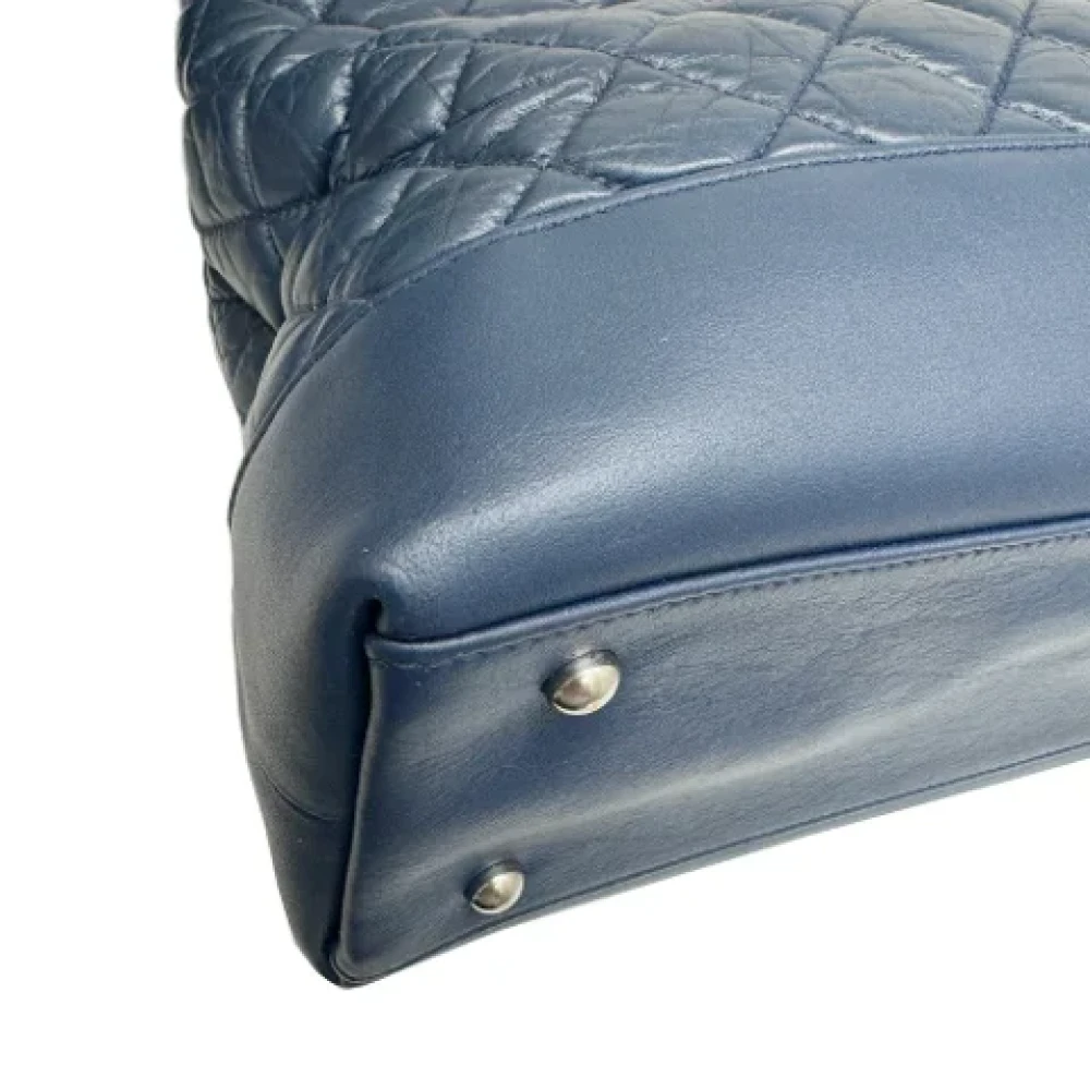 Chanel Vintage Pre-owned Leather chanel-bags Blue Dames