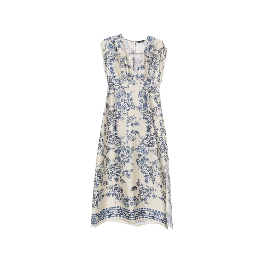 Liu Jo Women's Multicolor V-Neck Dress - Midi Dresses - Xl - Dresses