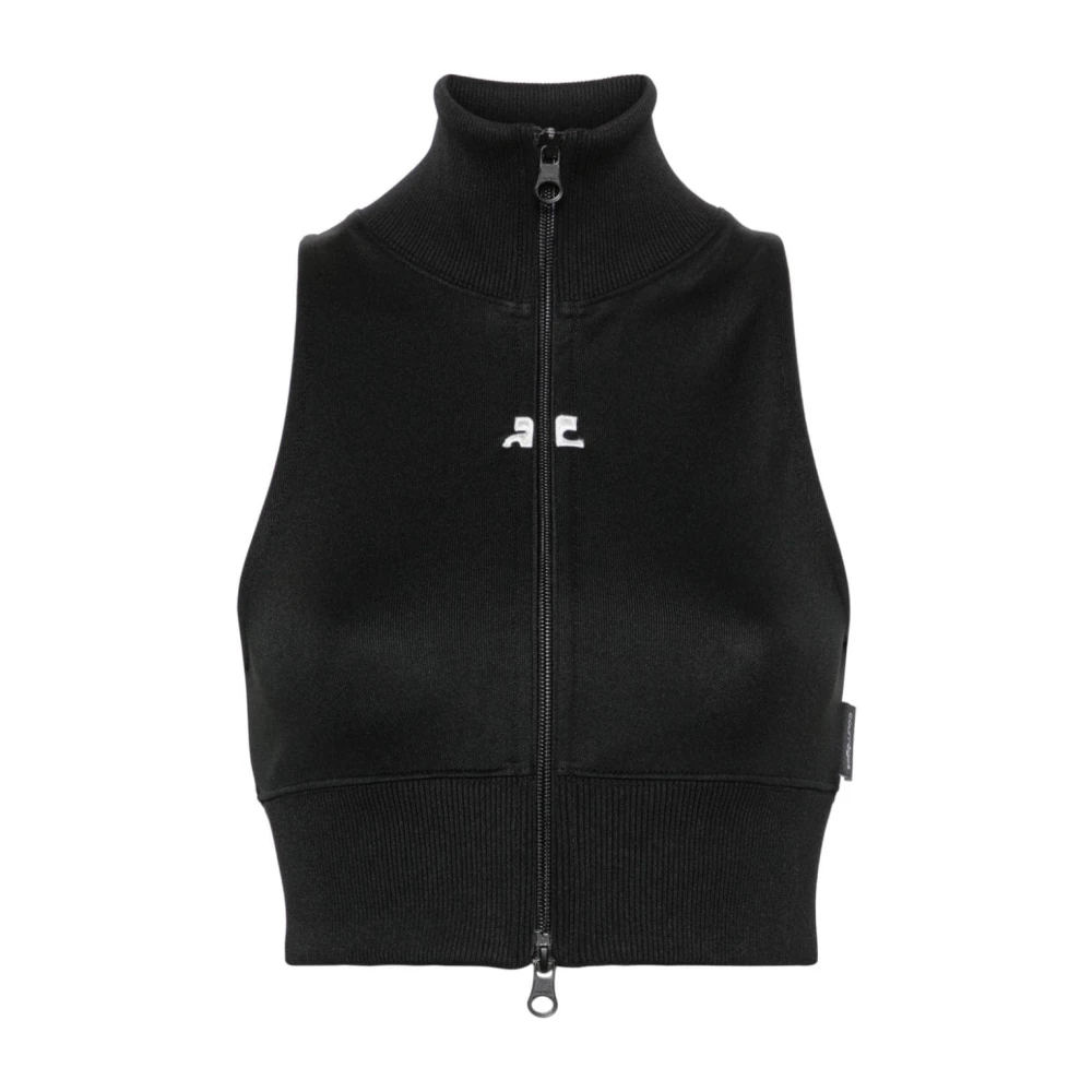 Courrèges Women's Black Turtlenecks, M, Turtleneck Jumper