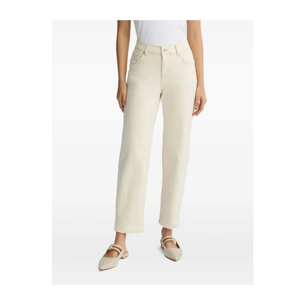 Liu Jo Beige Jeans met Klassieke Zakken Beige Dames
