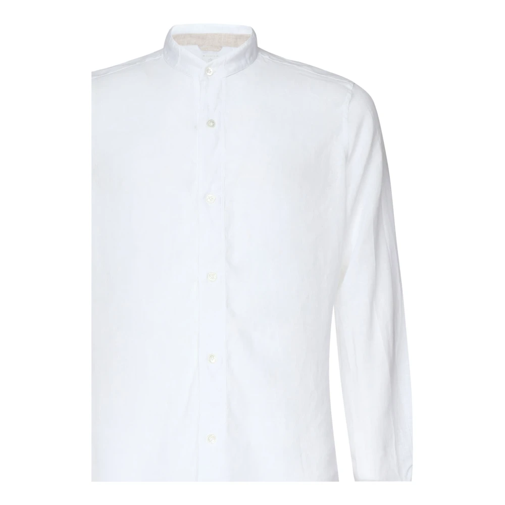Eleventy Witte Koreaanse Shirt voor Mannen White Heren