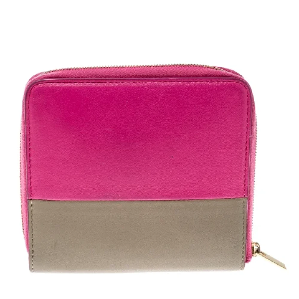 Celine Vintage Pre-owned Leather wallets Pink Dames