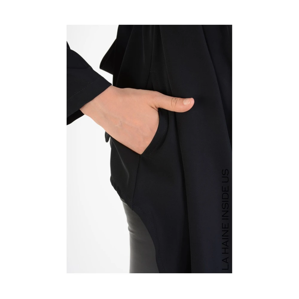 La Haine Inside Us Asymmetrische Blazer met Schoudervullingen Black Dames