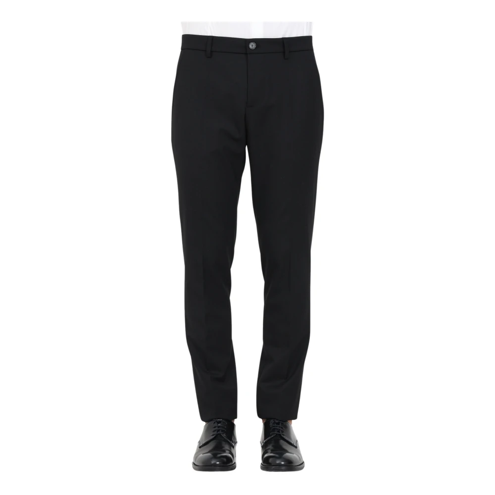 Patrizia Pepe Herr Svart Byxor S, Polyester, Slim-Fit Byxor