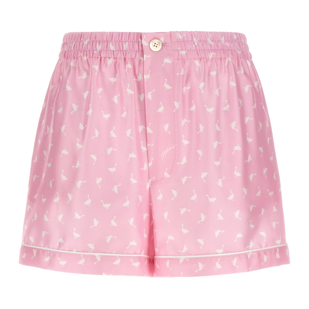 Moschino Women's Pink Silk Twill Shorts - Casual Shorts - Xs - Shorts