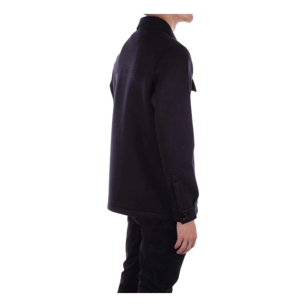 Dondup Blauwe Jassen met Logo Achterkant Blue Heren