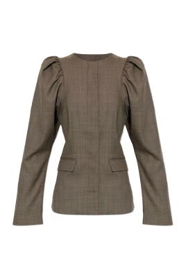 Blazer med draperade axlar