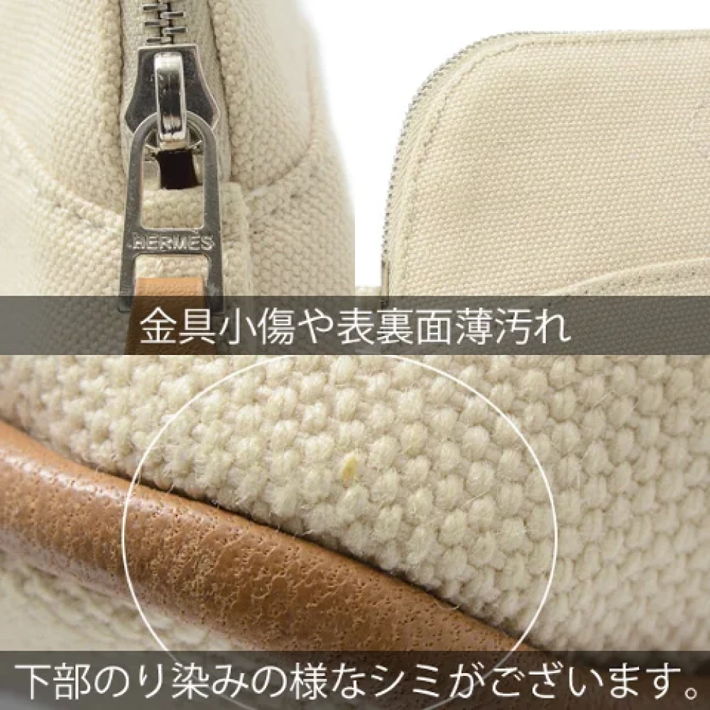 Hermès Vintage Pre-owned Canvas pouches Beige Dames