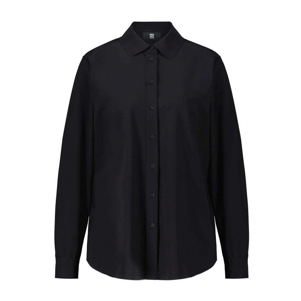 RIANI Elastische Blouse met Knoopsluiting Black Dames