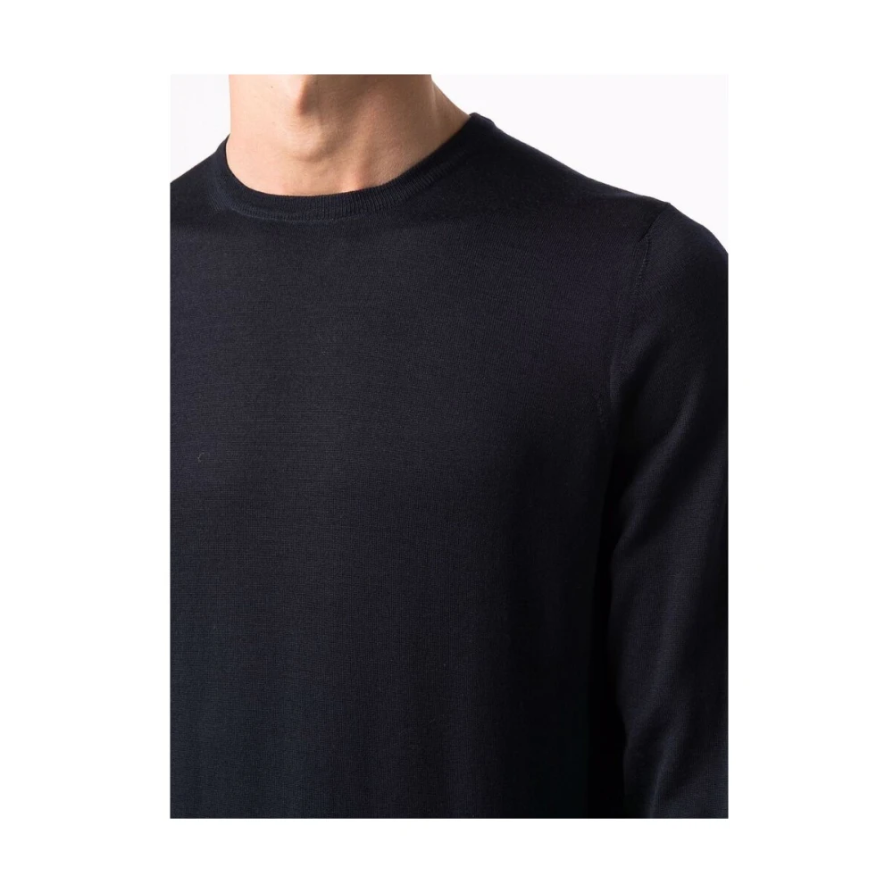 La Fileria Round-neck Knitwear Blue Heren