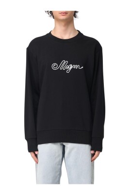 sweat-shirt-noir-a-col-rond-et-logo