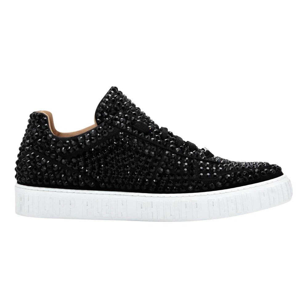 Philipp Plein Crystal Notorious Lo-Top Heren Schoenen Zwart
