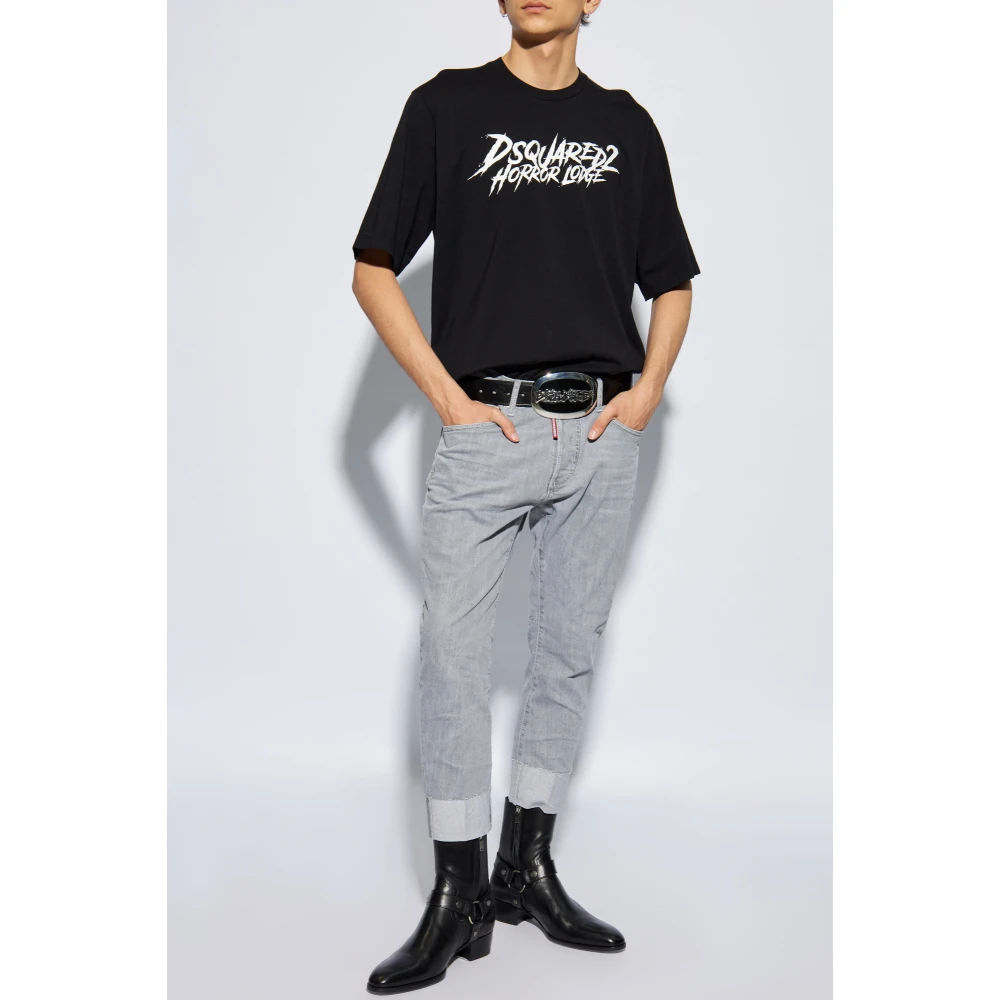 Dsquared2 T-shirt met logo Black Heren