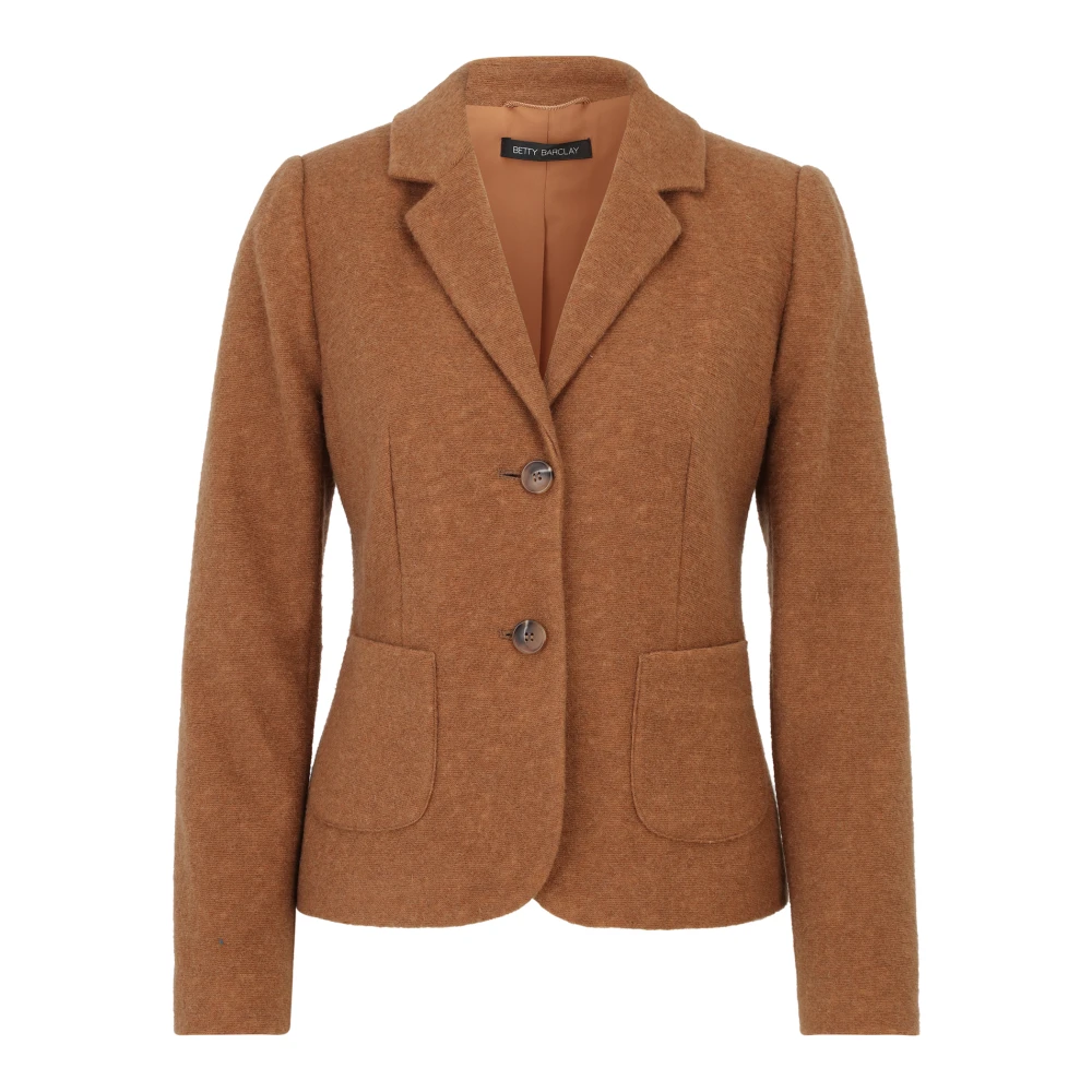 Betty Barclay Wollen blazer met zakken Brown Dames