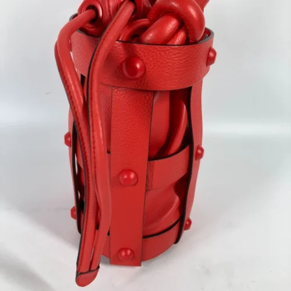 Salvatore Ferragamo Pre-owned Leather shoulder-bags Red Dames