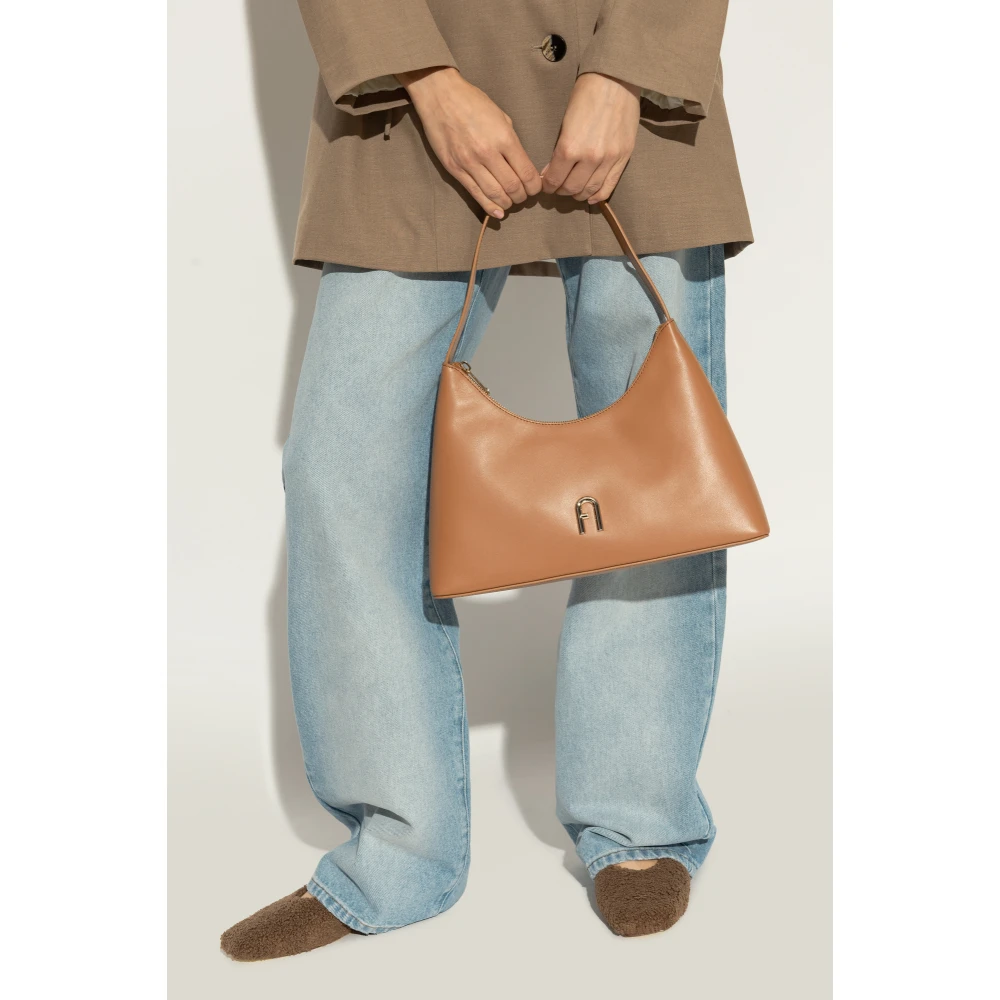 Furla Schoudertas Diamante Klein Brown Dames