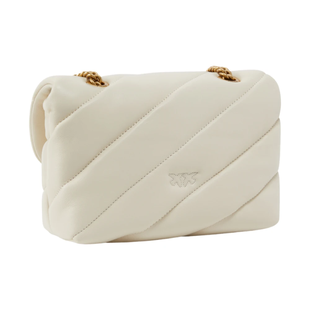 pinko Love Puff Mini Cl Sheep Nappa White Dames