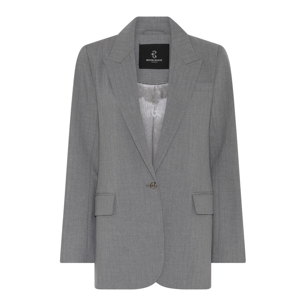Bruuns Bazaar Women's Gray Blazers, Xl, Lataniabbfrida Blazer