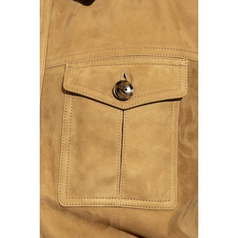 Tom Ford Suède jas Beige Heren
