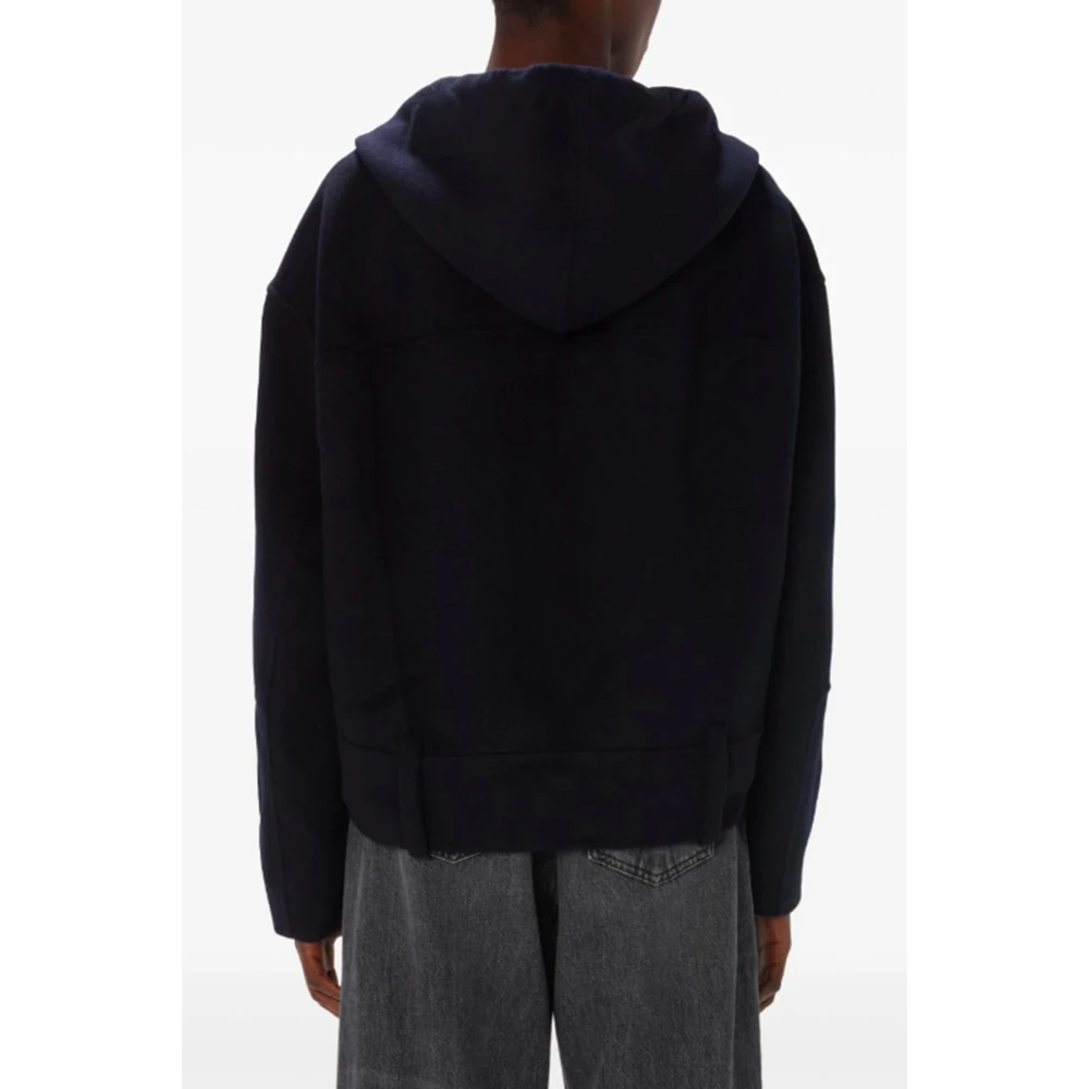 JW Anderson Blauwe Wollen Biker Stijl Jas Blue Dames
