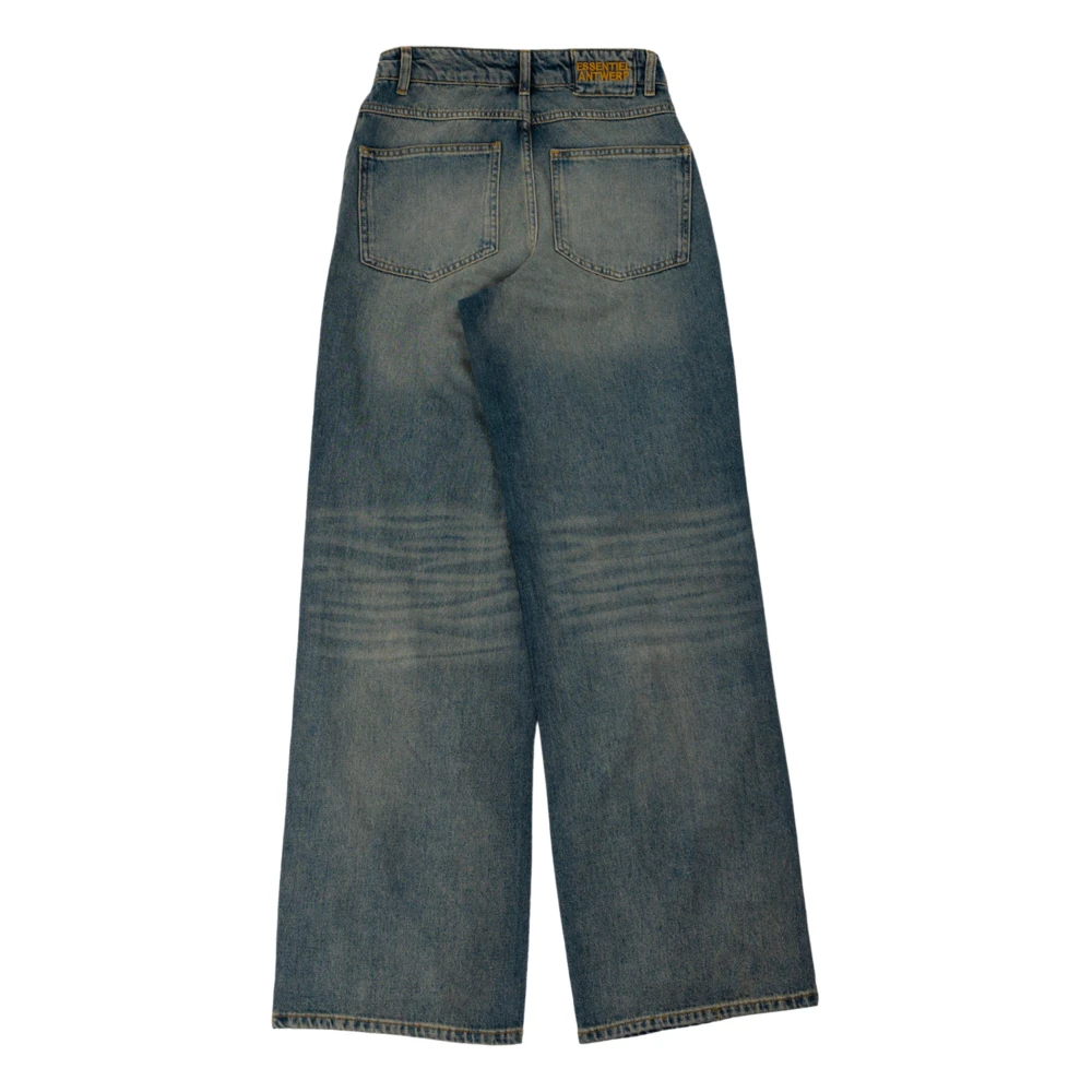 Essentiel Antwerp Blauwe Parel-Verfraaide High-Rise Jeans Blue Dames