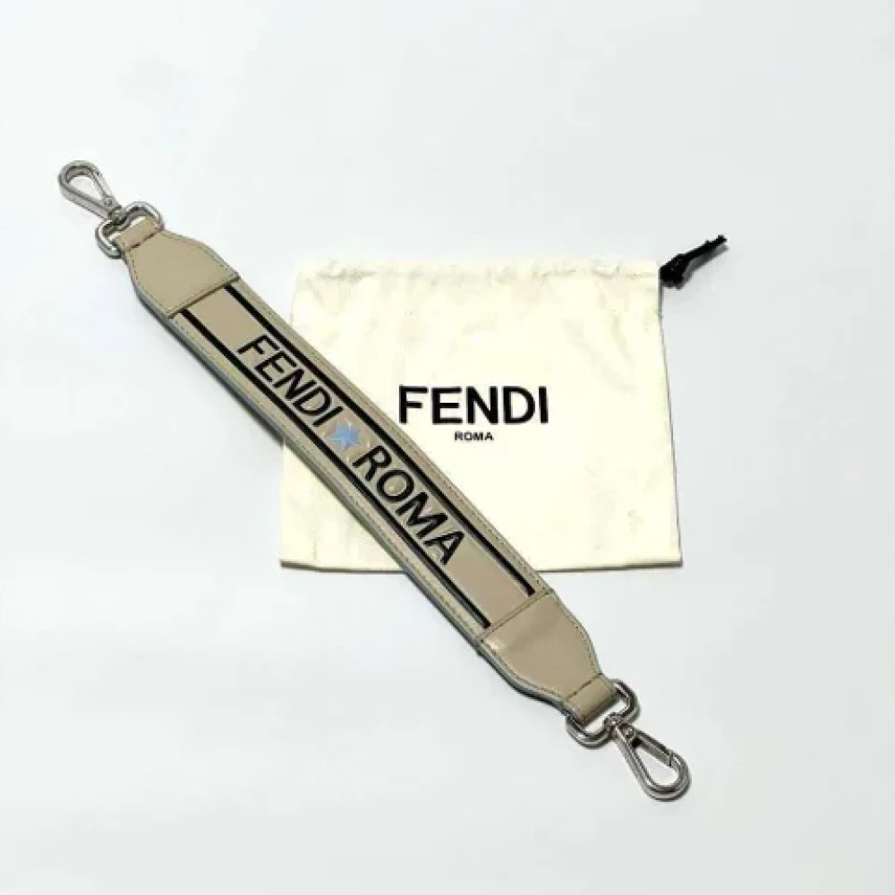 Fendi Vintage Pre-owned Leather home-office Beige Dames