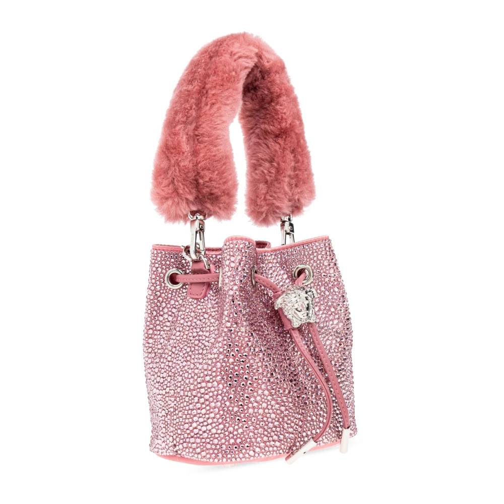 Versace Crystal La Medusa Mini bucket tas Pink Dames