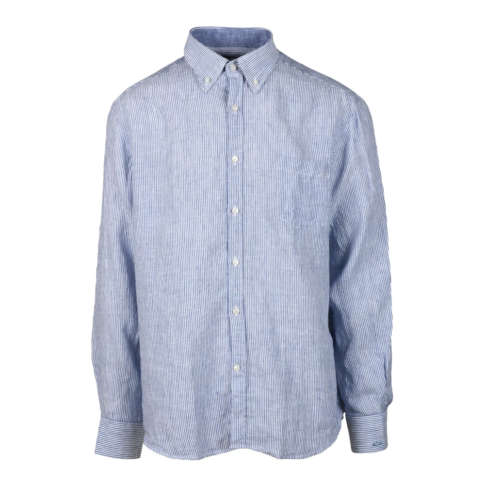 PAUL & SHARK Linnen overhemd met unieke stijl Blue Heren