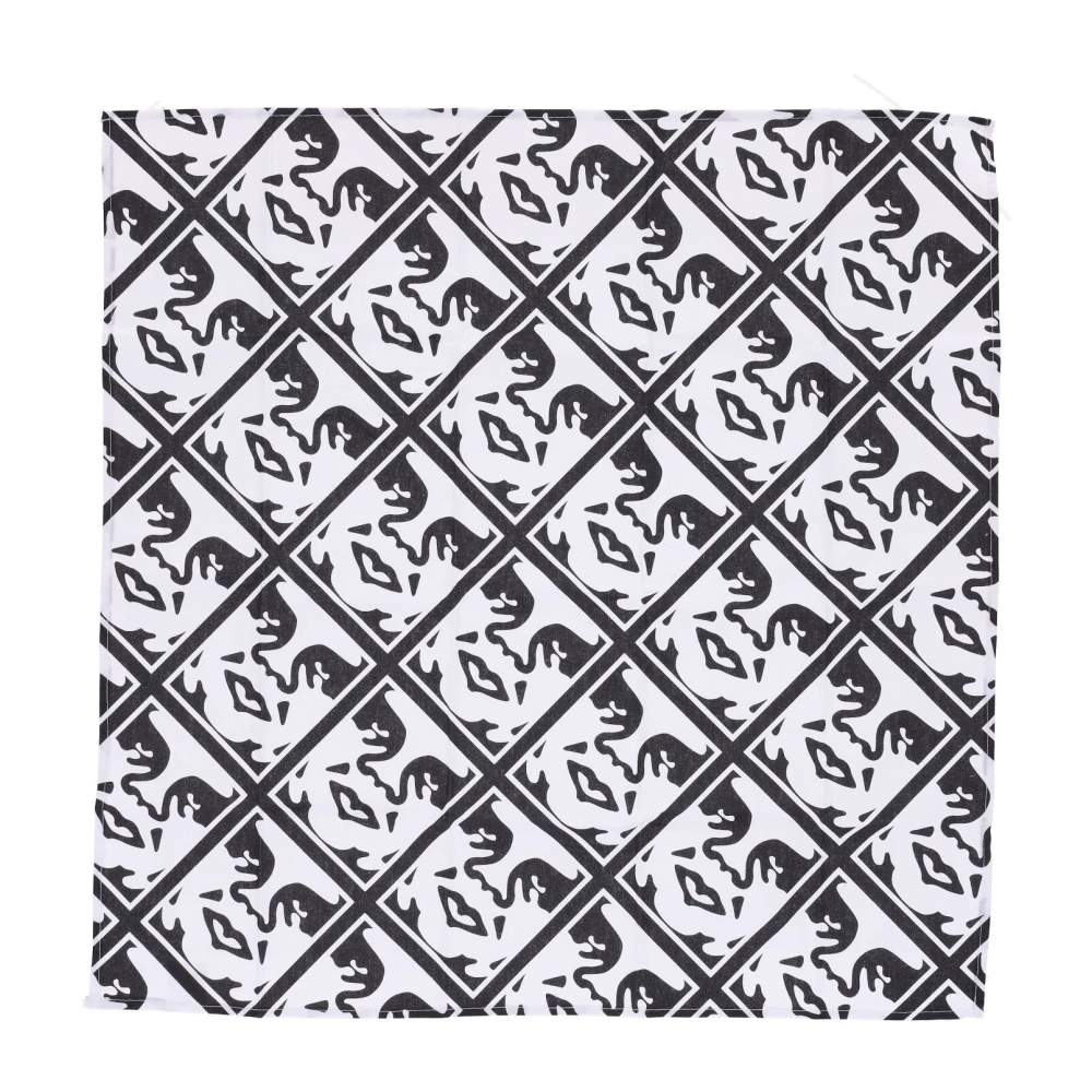 Obey Iconische Face Logo Katoenen Bandana Black Heren