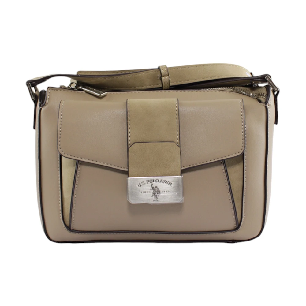 U.s. Polo Assn. Stilig Crossbody Väska för Romantik Beige, Dam