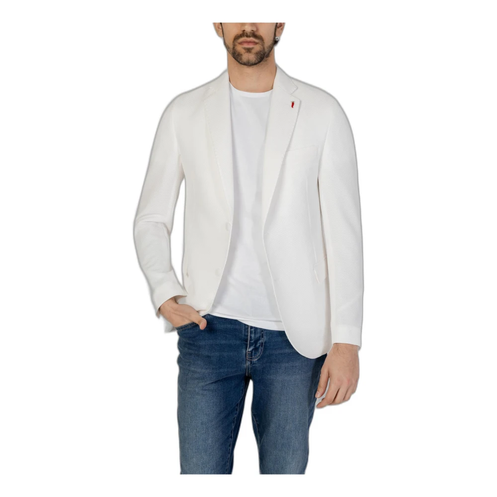 Mulish Witte Reverskraag Blazer White Heren