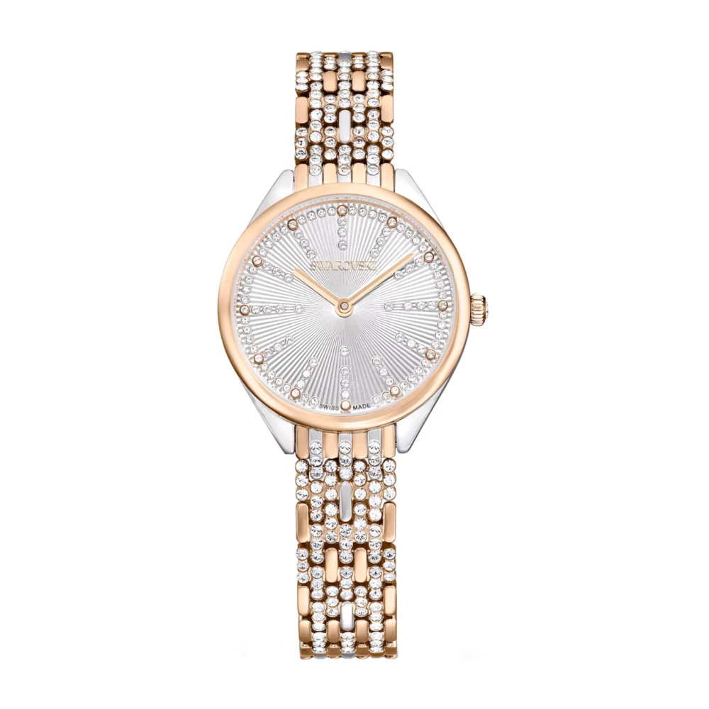 Swarovski Watches, Female, One Size, Elegant Silver Ladies Watch Attract Design Gray