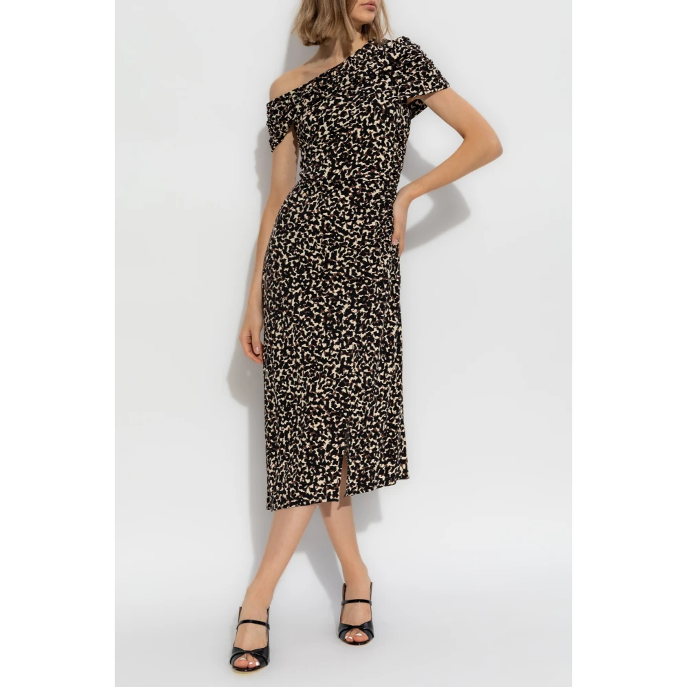 Diane Von Furstenberg Jurk Agustin Midi Black Dames