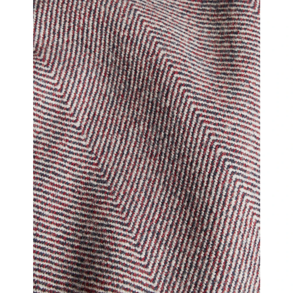 ETRO Roze Wol Tweed Peacoat Chevron Patroon Pink Dames