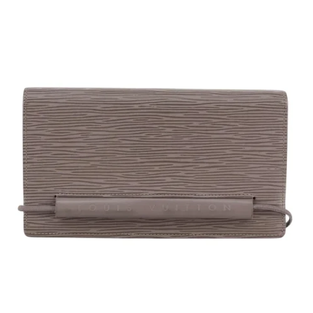 Louis Vuitton Vintage Pre-owned Leather home-office Gray Dames