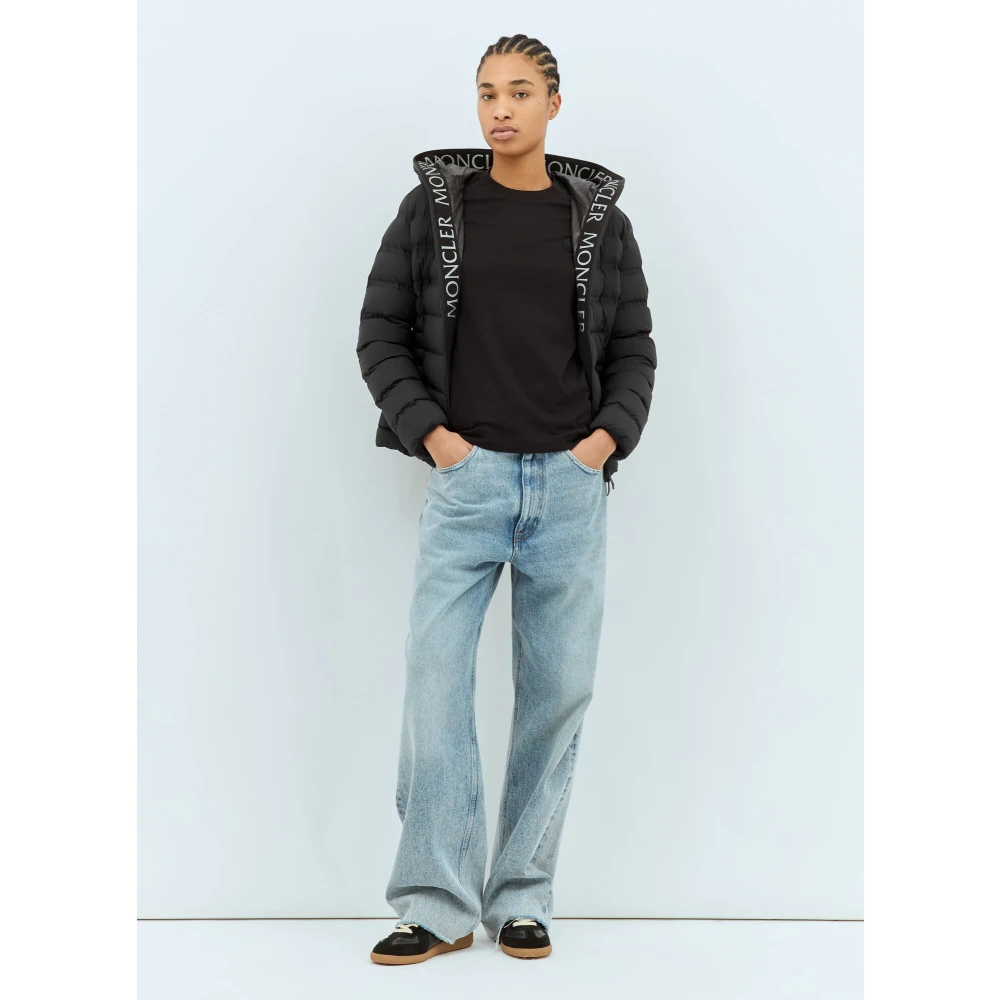 Moncler Gewatteerde Hooded Donsjas Black Dames