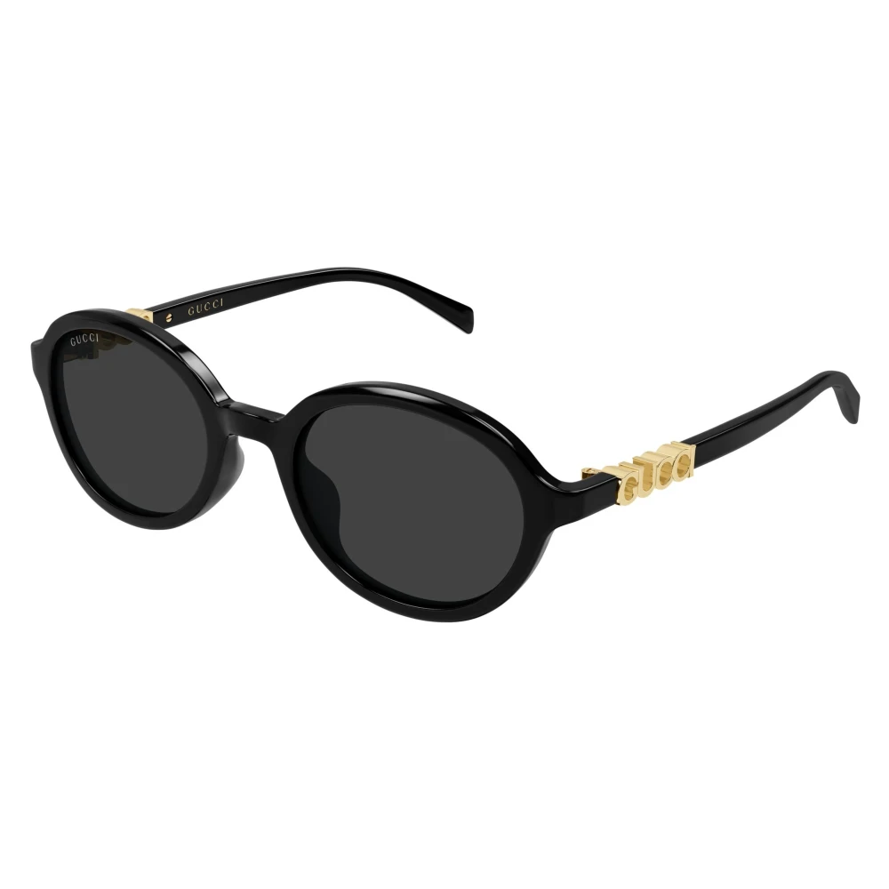 Gucci Unisex Black Sunglasses, 52 Mm, Oval Sunglasses