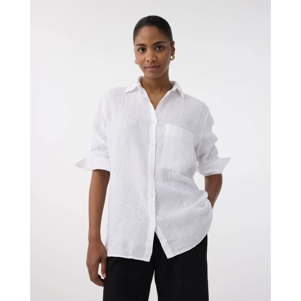 Knit-ted Pepper Lange Mouw Blouse White Dames