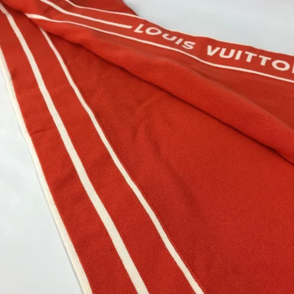 Louis Vuitton Vintage Pre-owned Cotton scarves Orange Dames