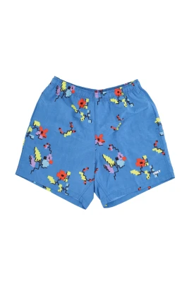 Blå Multi Digital Print Herr Shorts
