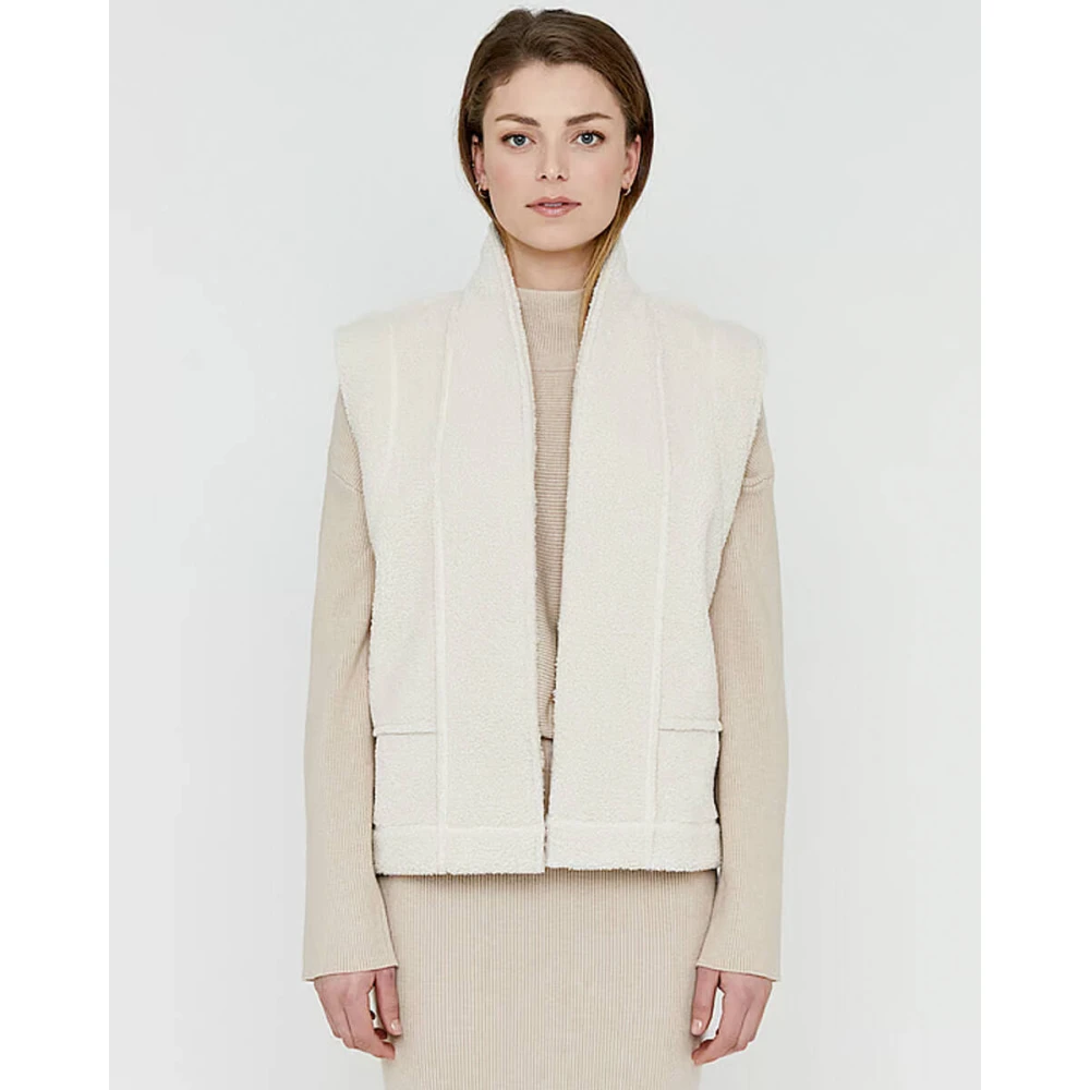 Moscow Curl Gilet Beige Dames