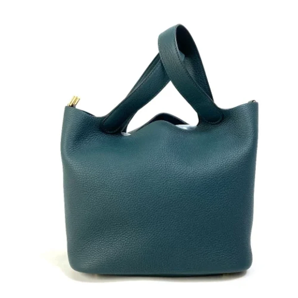 Hermès Vintage Pre-owned Leather handbags Green Dames