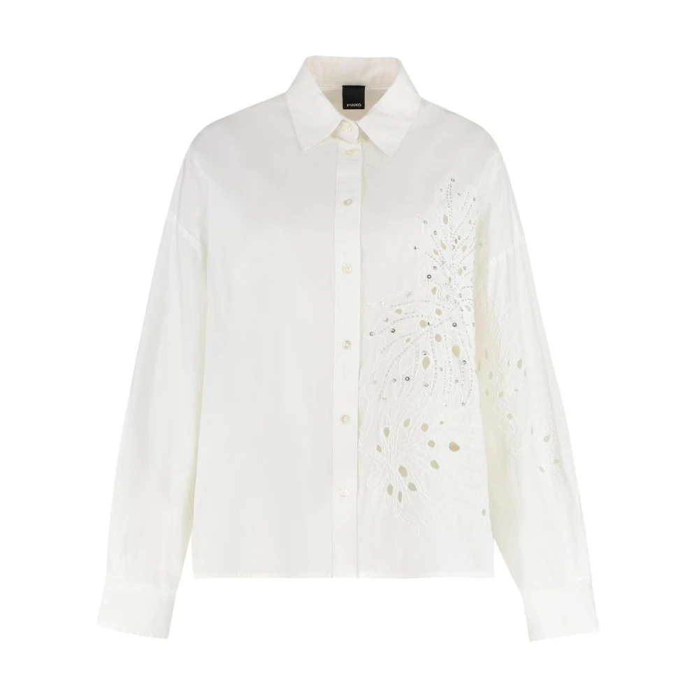 Pinko Vrouw Wit Overhemden Dames, M, Katoen, Centoundici Shirt