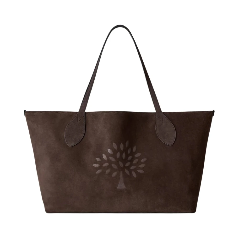 Mulberry Brown Shopping Bags, Female, One Size, Oversized Suede Tree Tote