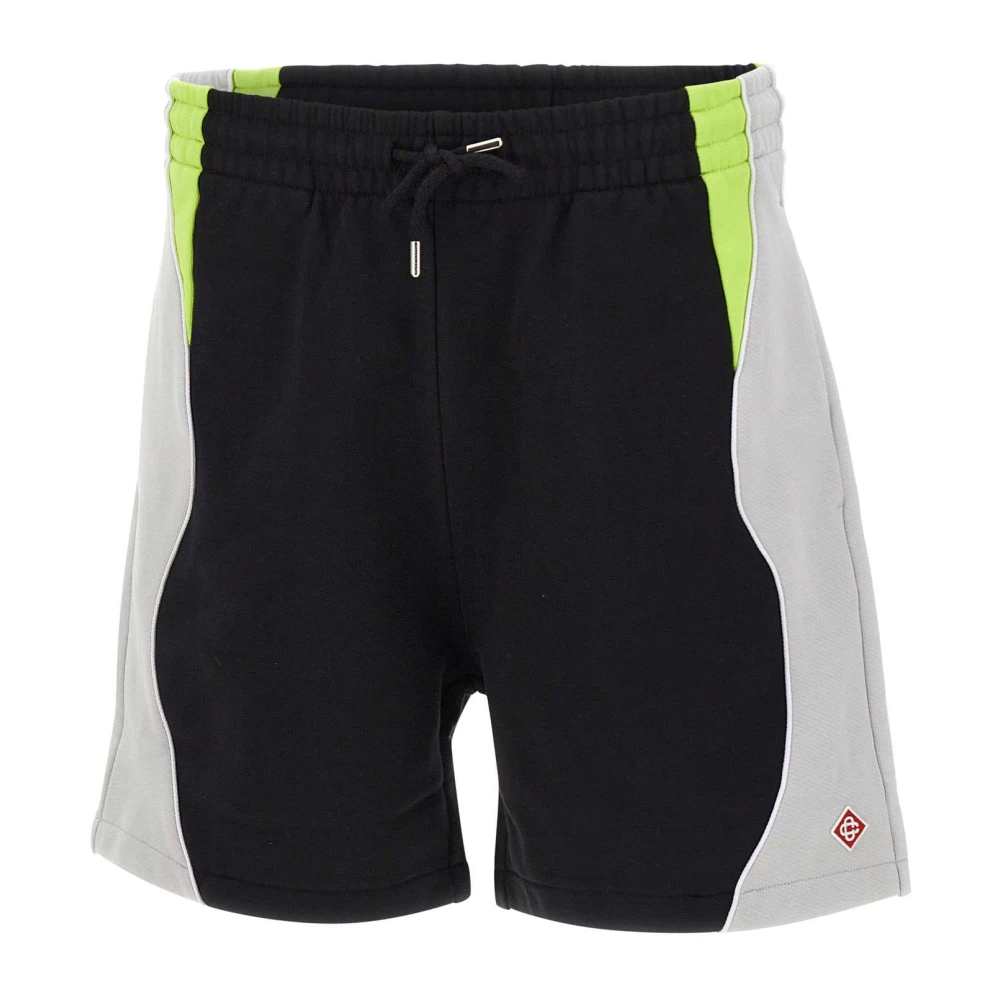 Casablanca Men's Black Casual Shorts, S, Colour-Block Logo Shorts
